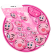 Animated Cute Pink Glitter 😀 Emoji Keyboard Theme