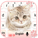 Cute Pink Kitty Cartoon Keyboard Theme APK