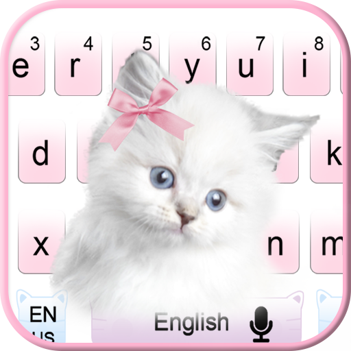 Cute Pink Kitty cat Keyboard