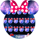 Galaxy Glitter Bow Minnies Keyboard icon