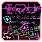 3D Neon Live Hearbeat Keyboard Theme 圖標