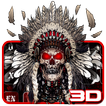 3D الأحمر الهندي الجمجمة لوحة المفاتيح الموضوع