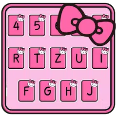 Animated Kitty Big Bow keyboard APK download