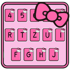 Animated Kitty Big Bow keyboard ikon