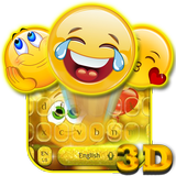 Sparkling Glitter Emoji Bàn phím 3D biểu tượng