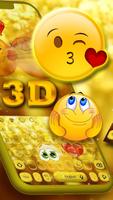 Clavier 3D scintillant scintillant Emoji Affiche