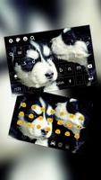 Zwart Wit Cool Dog-toetsenbord-poster