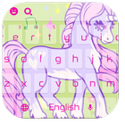 Pink Purple Stylish Unicorn Keyboard icono