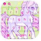 Pink Purple Stylish Unicorn Keyboard 图标