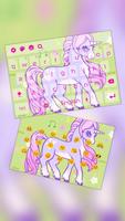 Pink Purple Stylish Unicorn Keyboard Cartaz