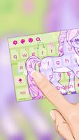 Pink Purple Stylish Unicorn Keyboard 스크린샷 1