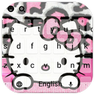 Pink Bowknot Kitty Leopard Keyboard Theme أيقونة