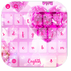 ikon Pink Crystal Heart Rose Keyboard