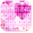 Pink Diamond Heart Rose Keyboard tema wallpaper