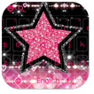 Glitter Pink Star Keyboard Theme