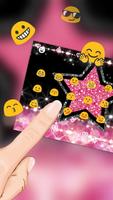 Glitter Pink Star Keyboard Theme تصوير الشاشة 2