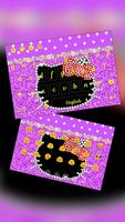 Pink Diamond hello Kitty Bow Keyboard Theme tema poster