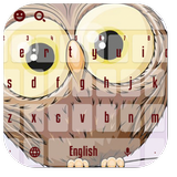 Lovely Dark Red Owl Keyboard simgesi
