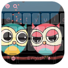 Cute Colorful Owl Keyboard Theme icône