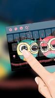 Cute Colorful Owl Keyboard Theme captura de pantalla 1
