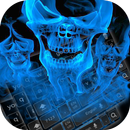 Blue Fire Skull Keyboard Themes APK
