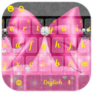 Pink Bowknot Diamond Keyboard Theme Zeichen