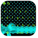 Tiffany Blue Bow Lace Keyboard Theme APK