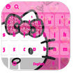 Lovely Pink Kitty Bow Heart Keyboard tema