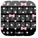Lovely Pink Kitty Bowknot Dot Keyboard Theme APK