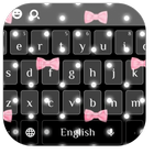 Lovely Pink Kitty Bowknot Dot Keyboard Theme icône