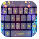Cute Purple Star Colorful Neon Light Keyboard APK