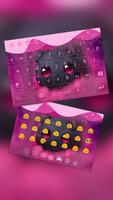 Cute Diamond Purple Eyes Kitty Bear Keyboard Affiche