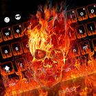 Fuego Cráneo Teclado Tema icono