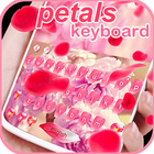 ピンクのバラのキーボード アイコン