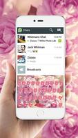 Pink Cute Flower Rose Red Petals Keyboard Theme penulis hantaran