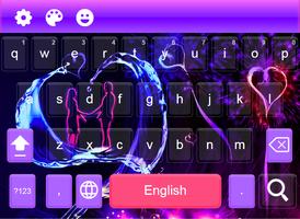 Purple Love  Keyboard Theme capture d'écran 3