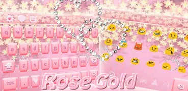 Rosa ouro teclado Tema