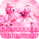 Pink Teddy Bear love keyboard APK