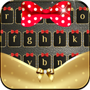 Gold Bowknot Keyboard Theme APK