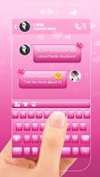 Pink Cute Keyboard Theme syot layar 2