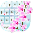 Orchid fleurs Machine à écrire