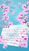 Orchid Flower Keyboard Theme penulis hantaran