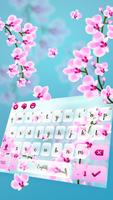 Teclado de flores de orquídea Poster