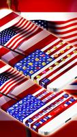 American Flag Emoji Keyboard Affiche