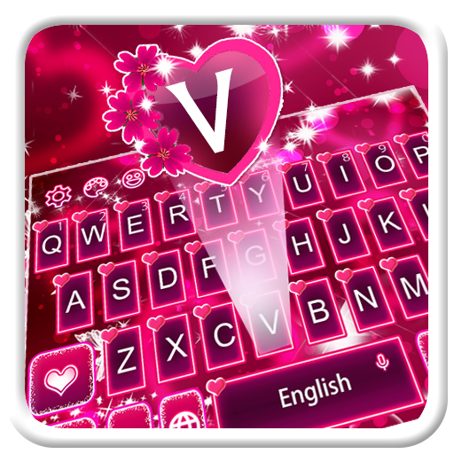 Pink Romantic Rose Keyboard