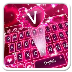 Pink Romantic Rose Keyboard APK download
