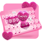Hairy Love Heart Keyboard icône
