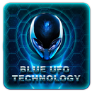 3D Blue Alien UFO theme APK