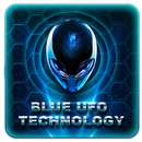 3D Blue Alien UFO theme-APK