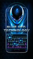 3D Blue Alien UFO theme capture d'écran 1